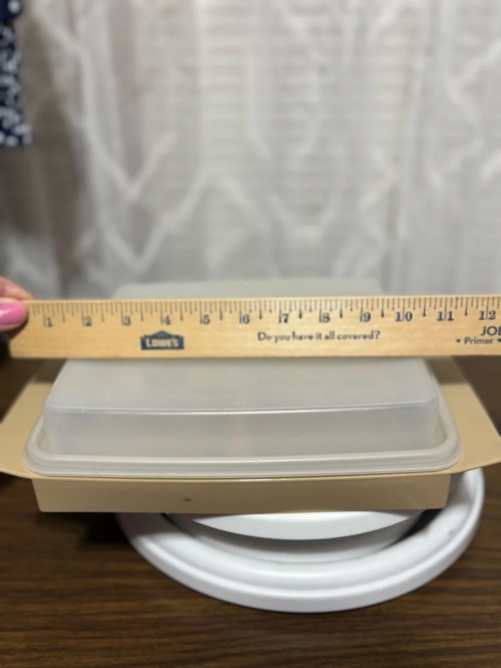 Tupperware 2 section serving tray with lid Vintage 9 x 12